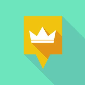 Tooltip icon with a crown Illustrazione stock
