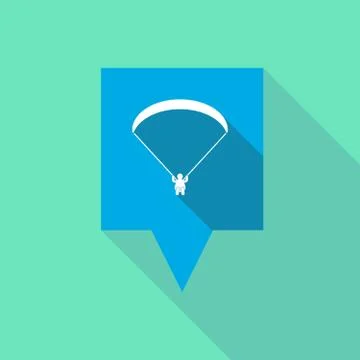 Tooltip icon with a paraglider Stockillustratie