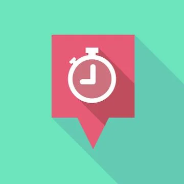 Tooltip icon with a timer Stock Illustration