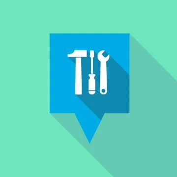 Tooltip icon with a tool set Stock Illustration