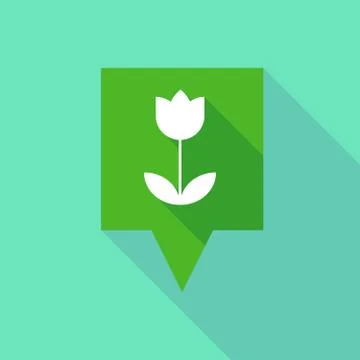 Tooltip icon with a tulip Stock Illustration