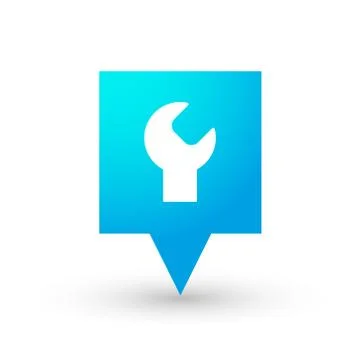 Tooltip with a monkey wrench Illustrazione stock