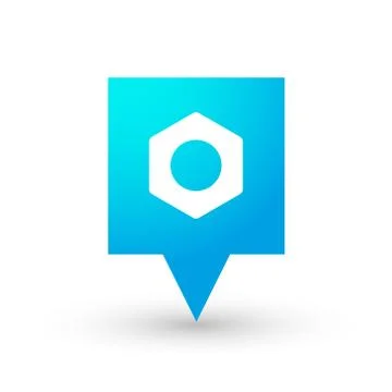 Tooltip with a nut Stock Illustration