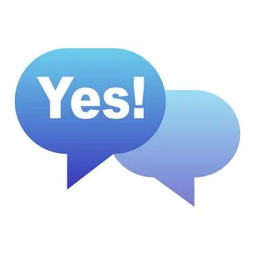 Tooltip yes icon. Vector illustration Stock Illustration