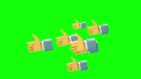 Toon animation hands shows the like concept of online communication Stock Footage 258992973