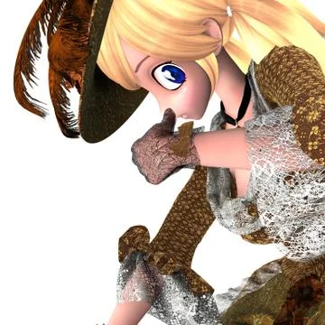 Toon lady Stock Illustration