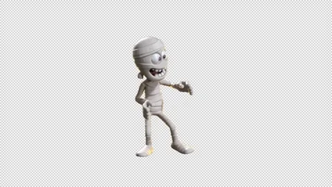 Toon Mummy Silly Stomp Dance Stock Footage 318242197