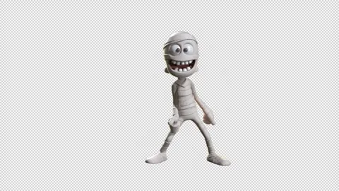 Toon Mummy Thriller Step Dance Stock Footage 318242256