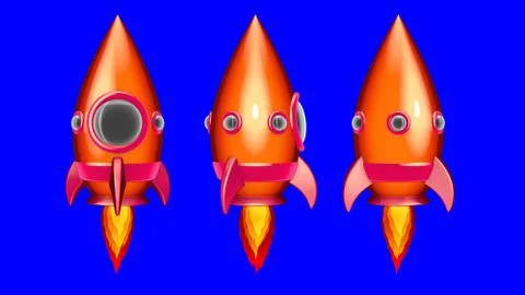 Toon Rocket Isolated Stock Illustration