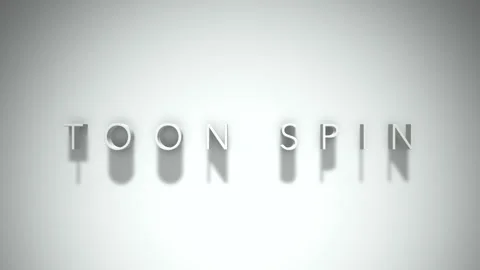 Toon spin 3D title animation with shadows on a white background Stock Footage 297455673