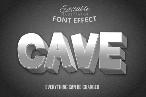 Toon text, 3d stone style editable font effect Stock Illustration