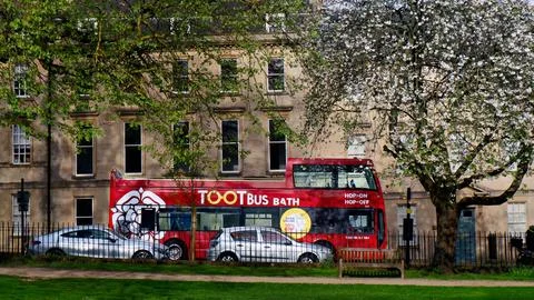 Toot Bus Bath in Queen Square 库存照片