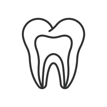 Tooth anatomy structure, icon in line design. tooth, anatomy, structure, dental Ilustración de archivo