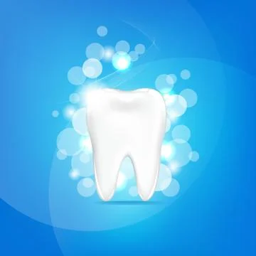 Tooth and bokeh Stock Illustration