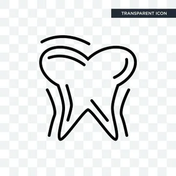 Tooth and Gums vector icon isolated on transparent background, Tooth and Gums Illustrazione stock gratuita