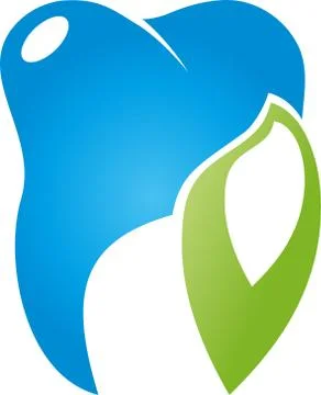 Tooth and leaf, tooth, dentist, dentistry, logo Stock Illustration