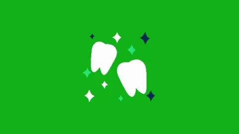 Tooth animation on green screen 库存影片 332953911