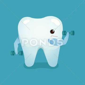 Tooth be strong of dental vector Stock Illustration