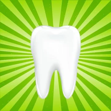 Tooth with beams Stock Illustration