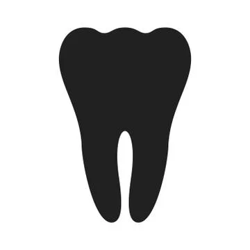 Tooth black icon Illustrazione stock