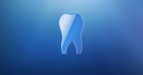 Tooth Blue 3d Icon Stock Footage 69986177