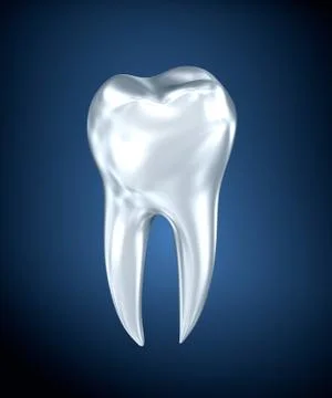 Tooth on a blue background Illustrazione stock