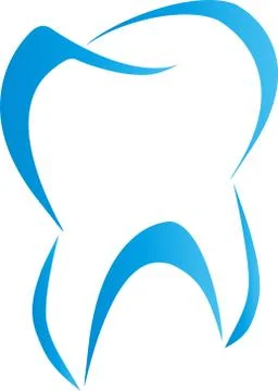 Tooth in blue, tooth and dentist logo Stock Illustration