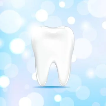 Tooth with bokeh Stock Illustration