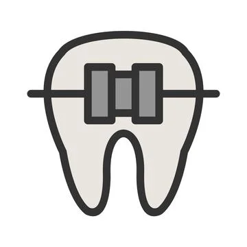 Tooth with Braces Foto stock