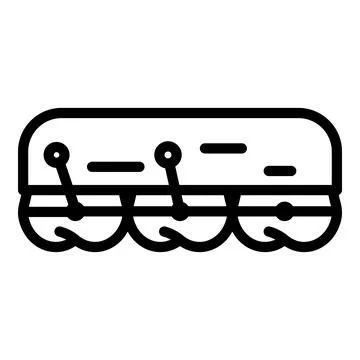 Tooth braces process icon, outline style Stock Illustration