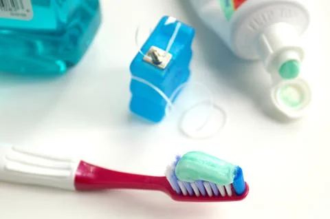 Tooth brush etc Stock Photos