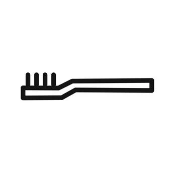 Tooth brush icon (2) black and white vector sign Stock Illustration