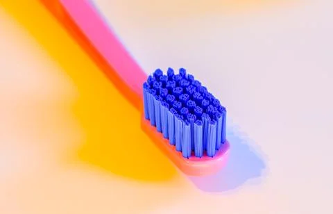 Tooth brush in macro view backround Stock Photos