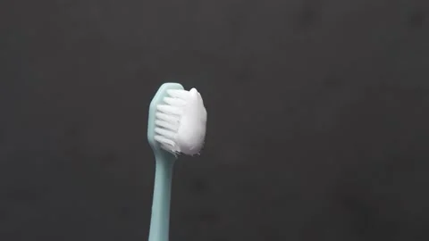Tooth brush with paste with copy space. Stock Footage 157637524