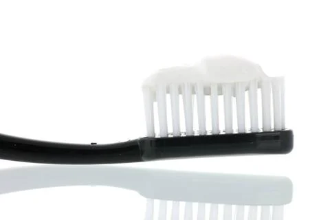 Tooth brush Tooth brush with paste isolated over white background Copyrigh... Stock Photos