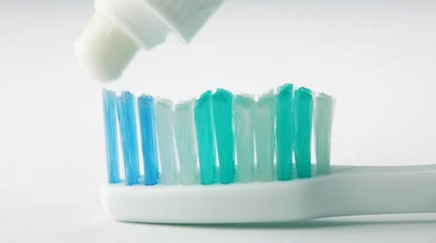 Tooth brush with tooth paste Stock-Footage 34237689