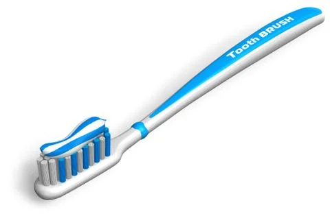 Tooth brush with toothpaste Illustrazione stock