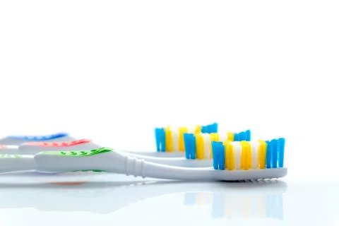 Tooth brushes close up 写真素材