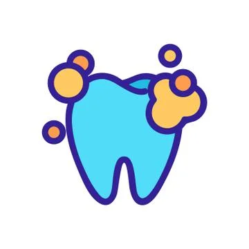 Tooth brushing icon vector outline illustration Stock Illustration