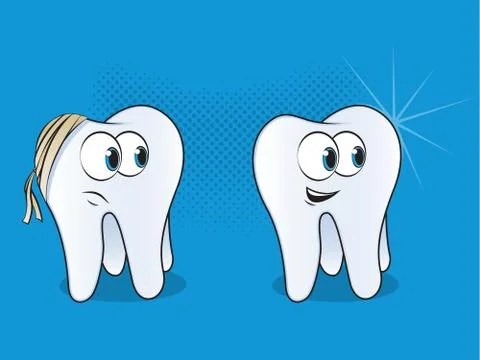 Tooth cartoons Stock Illustration