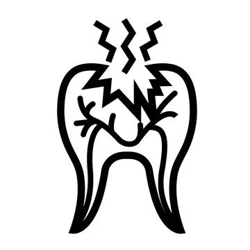Tooth cavity vector icon Stock Illustration