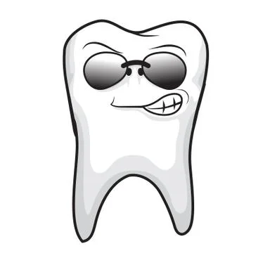 Tooth character Stock Illustration