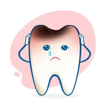 Tooth character Stock Illustration