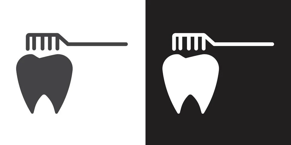 Tooth cleaning icon Stock Illustration