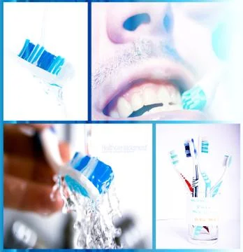 Tooth collage Stock Photos