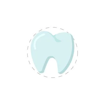 Tooth colorful vector flat icon Illustrazione stock