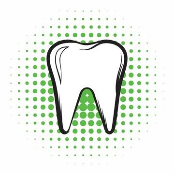 Tooth comics icon Stock Illustration