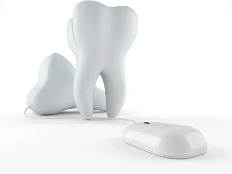 Tooth with computer mouse 스톡 일러스트