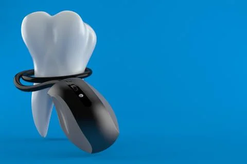 Tooth with computer mouse 스톡 일러스트