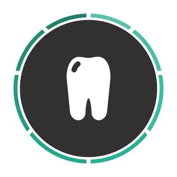 Tooth computer symbol Illustrazione stock